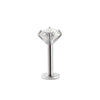 Wholesale Piercing Jewelry Titanium Alloy Inlaid With Colorful Zircon Geometric Style Electroplated