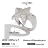 Wholesale Pink Zircon Ring In Ins Style Stainless Steel Geometric Shape Electroplating For Ladies