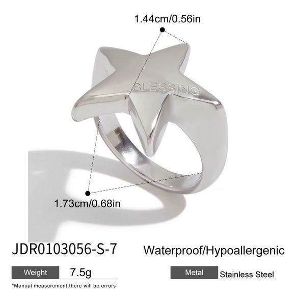 Wholesale Pink Zircon Ring In Ins Style Stainless Steel Geometric Shape Electroplating For Ladies