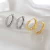 Wholesale Plain Hoop Earrings For Women Copper Geometric Rhinestones Electroplating