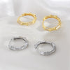 Wholesale Plain Hoop Earrings For Women Copper Geometric Rhinestones Electroplating