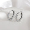 Wholesale Plain Hoop Earrings For Women Copper Geometric Rhinestones Electroplating
