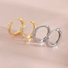 Wholesale Plain Hoop Earrings For Women Copper Geometric Rhinestones Electroplating
