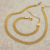 Wholesale Plain Jewelry For Women Titanium Steel And Stainless Steel Electroplated Ring Necklace And Bracelet With Geometric Style
