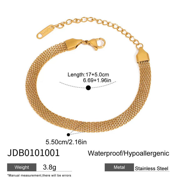 Wholesale Plain Jewelry For Women Titanium Steel And Stainless Steel Electroplated Ring Necklace And Bracelet With Geometric Style