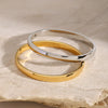Wholesale Plain Ring Bracelet In Stainless Steel With Geometric Style Photosensitive Surface And Buckle Electroplated