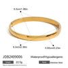 Wholesale Plain Ring Bracelet In Stainless Steel With Geometric Style Photosensitive Surface And Buckle Electroplated