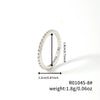 Wholesale Plain Ring Ultrafine Gold And Silver Twocolor Simple Copper Geometric Women's Ring With Electroplating