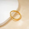 Wholesale Plain Ring Ultrafine Gold And Silver Twocolor Simple Copper Geometric Women's Ring With Electroplating
