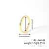 Wholesale Plain Ring Ultrafine Gold And Silver Twocolor Simple Copper Geometric Women's Ring With Electroplating