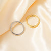 Wholesale Plain Ring Ultrafine Gold And Silver Twocolor Simple Copper Geometric Women's Ring With Electroplating