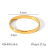 Wholesale Plain Stainless Steel And Titanium Steel Ring Bracelet For Women With Pvd Vacuum Plating Light Luxury Style Non Fading Waterproof Anti Oxidation And Corrosion Resistant