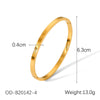 Wholesale Plain Stainless Steel And Titanium Steel Ring Bracelet For Women With Pvd Vacuum Plating Light Luxury Style Non Fading Waterproof Anti Oxidation And Corrosion Resistant