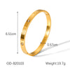 Wholesale Plain Stainless Steel And Titanium Steel Ring Bracelet For Women With Pvd Vacuum Plating Light Luxury Style Non Fading Waterproof Anti Oxidation And Corrosion Resistant