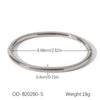 Wholesale Plain Stainless Steel And Titanium Steel Ring Bracelet For Women With Pvd Vacuum Plating Light Luxury Style Non Fading Waterproof Anti Oxidation And Corrosion Resistant