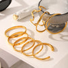 Wholesale Plain Stainless Steel And Titanium Steel Ring Bracelet For Women With Pvd Vacuum Plating Light Luxury Style Non Fading Waterproof Anti Oxidation And Corrosion Resistant
