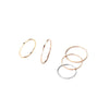 Wholesale Plain Thin Tail Ring For Women 316L Stainless Steel 18K Gold Electroplated Geometric Simple Jewelry