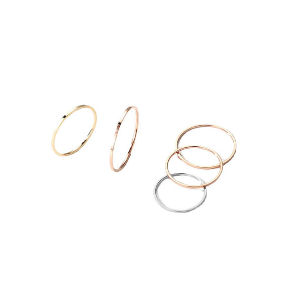 Wholesale Plain Thin Tail Ring For Women 316L Stainless Steel 18K Gold Electroplated Geometric Simple Jewelry