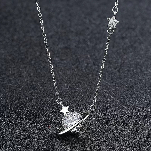 Wholesale Planet Pendant Necklace 925 Sterling Silver Stylish Trendy Elegant