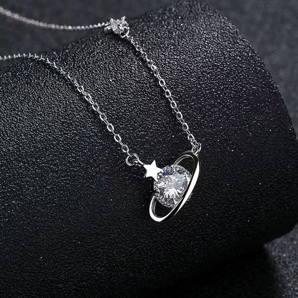 Wholesale Planet Pendant Necklace 925 Sterling Silver Stylish Trendy Elegant