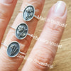 Wholesale Plant Flowers Style Geometric Titanium Steel Open Ring Electroplated With 18K Gold And Zircon Birthstone