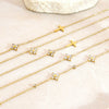 Wholesale Plants Flowers Pattern Stainless Steel Electroplated Women's Earrings Necklace And Bracelet Set Accessories
