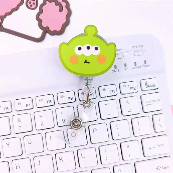Wholesale Plastic Acrylic Nurse Badge Pendant Retractable Buckle Holder For Student School Bag With Cartoon Style