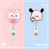 Wholesale Plastic Acrylic Nurse Badge Pendant Retractable Buckle Holder For Student School Bag With Cartoon Style