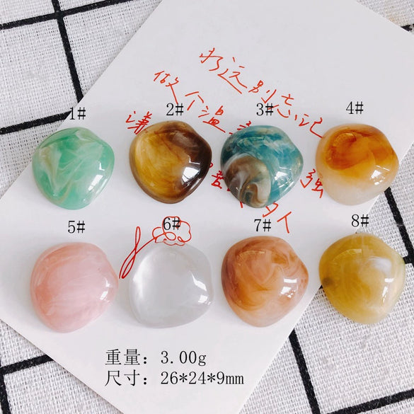 Wholesale Plastic And Resin Accessories For Diy Asymmetrical Shaped Transparent Glass Protection Treated