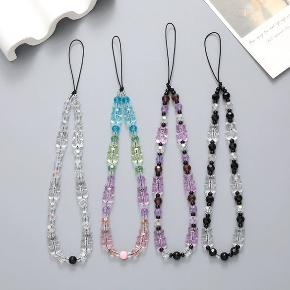 Wholesale Plastic And Resin Animals Handmade Beaded Mobile Phone Chain Pendant For Women