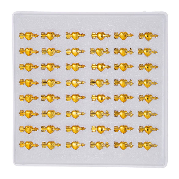 Wholesale Plastic And Resin Antiallergic Earrings With Geometric Design And Electroplating Process
