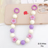 Wholesale Plastic And Resin Beaded Hand Chain With Printed Flower Design Lovely Style