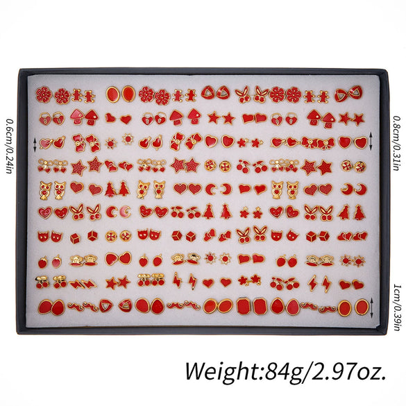 Wholesale Plastic And Resin Earrings Set With Geometric Style Dripping Glue Design In Fruit And Food Shape