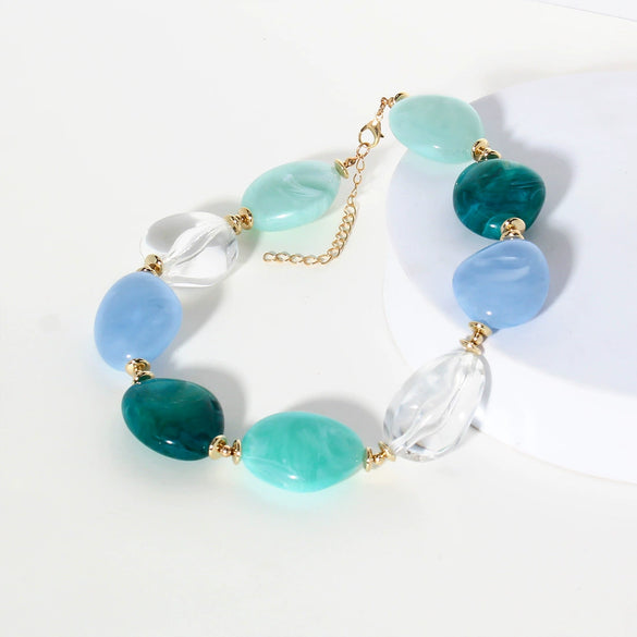 Wholesale Plastic And Resin Geometric Retro Exaggerated Women's Necklace