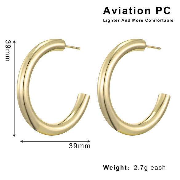 Wholesale Plastic And Resin Geometric Retro Light Luxury Hollow Electroplated Women's Earrings