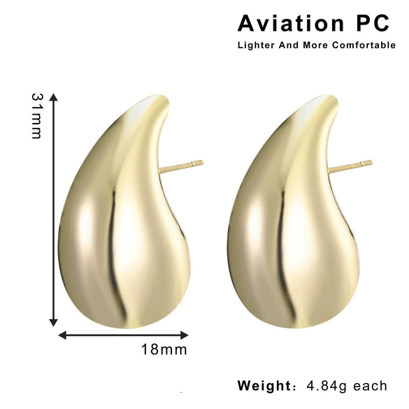 Wholesale Plastic And Resin Geometric Retro Light Luxury Hollow Electroplated Women's Earrings