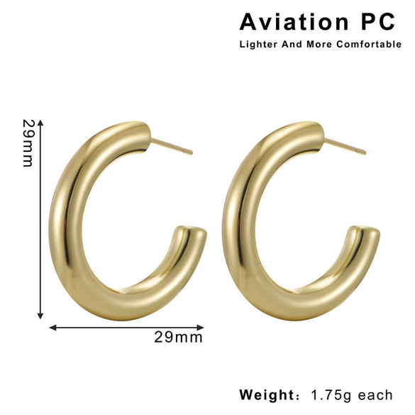 Wholesale Plastic And Resin Geometric Retro Light Luxury Hollow Electroplated Women's Earrings