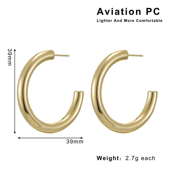 Wholesale Plastic And Resin Geometric Retro Light Luxury Hollow Electroplated Women's Earrings