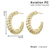 Wholesale Plastic And Resin Geometric Retro Light Luxury Hollow Electroplated Women's Earrings