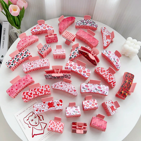 Wholesale Plastic And Resin Handmade Love Hairpin For Women In Sweet Style