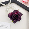 Wholesale Plastic And Resin Handmade Plant Flowers Style Hair Rope Hair Ring And Back Hair Clip For Women