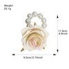 Wholesale Plastic And Resin Handmade Plant Flowers Style Hair Rope Hair Ring And Back Hair Clip For Women