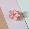 Wholesale Plastic And Resin Handmade Women's Hair Claw Clips With Cat's Eye And Flower Design