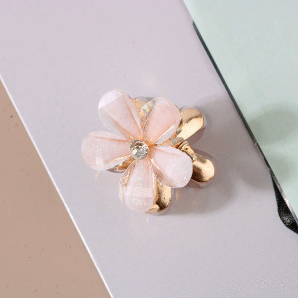 Wholesale Plastic And Resin Handmade Women's Hair Claw Clips With Cat's Eye And Flower Design