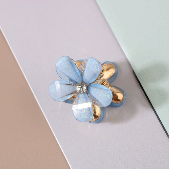 Wholesale Plastic And Resin Handmade Women's Hair Claw Clips With Cat's Eye And Flower Design
