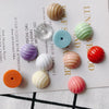 Wholesale Plastic And Resin Mobile Phone Case Pendant With Multicolor Vertical Pattern And Handmade Ball Bead Patch Environmentally Protected