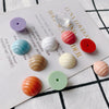 Wholesale Plastic And Resin Mobile Phone Case Pendant With Multicolor Vertical Pattern And Handmade Ball Bead Patch Environmentally Protected