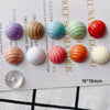 Wholesale Plastic And Resin Mobile Phone Case Pendant With Multicolor Vertical Pattern And Handmade Ball Bead Patch Environmentally Protected