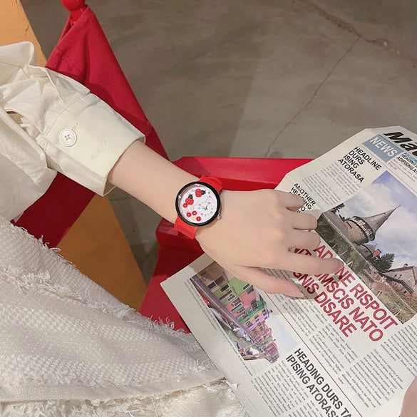 Wholesale Plastic Cartoon Style Student Watch For Female