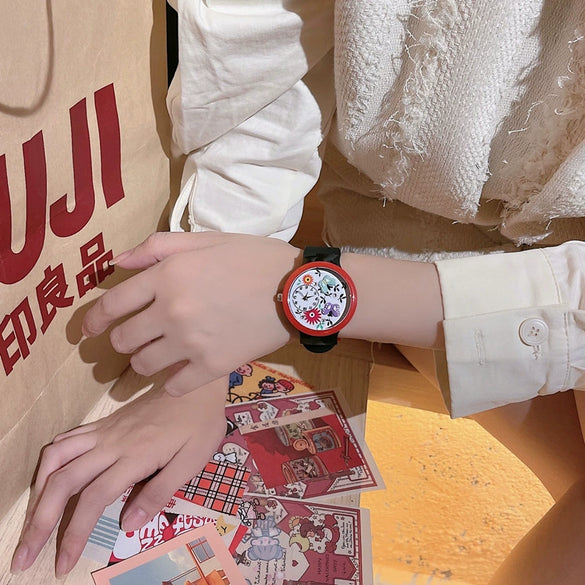 Wholesale Plastic Cartoon Style Student Watch For Female
